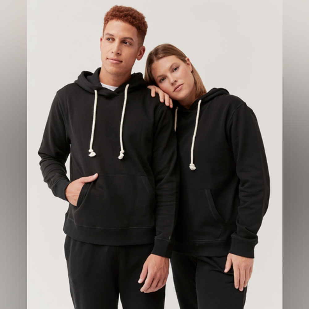 NWT Pact organic black gender neutral pullover hoodie size small